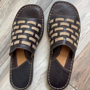 Born Gria Natural Jute Sandals  slides